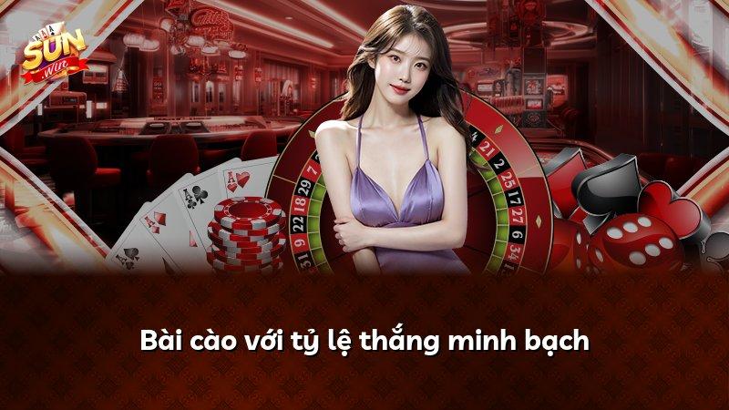 Bài cào với tỷ lệ thắng minh bạch